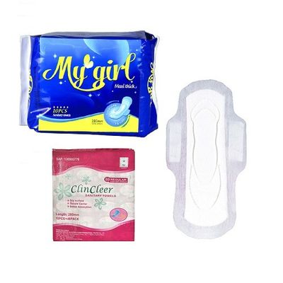 In te ademen Katoenen van Backsheet Organische Sanitaire Stootkussens Dubbele Vleugels