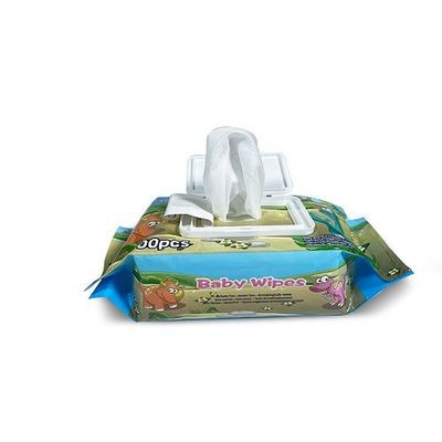 50gsm Spunlace Geen Fluorescer-Natte Baby voor Pasgeboren Babys afveegt