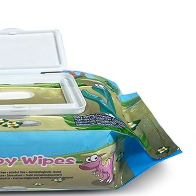 Geen Baby van de Geur60pcs Gevoelige Huid veegt niet Geweven Spunlace af